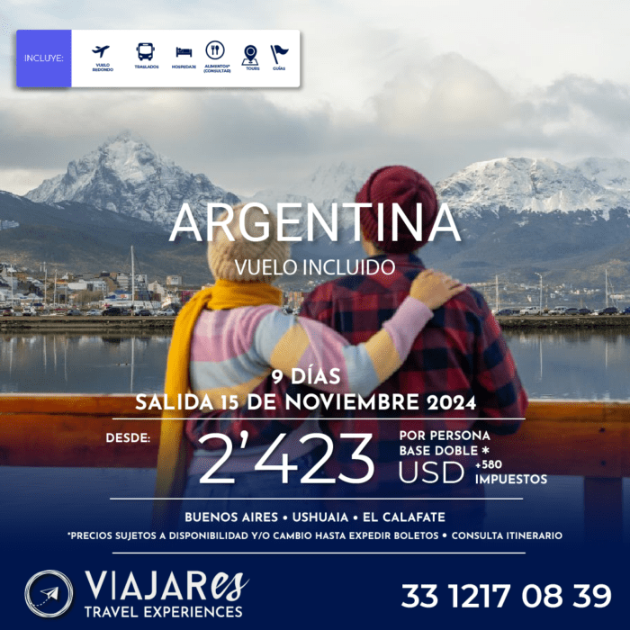 argentina, BUENOS AIRES • USHUAIA • EL CALAFATE